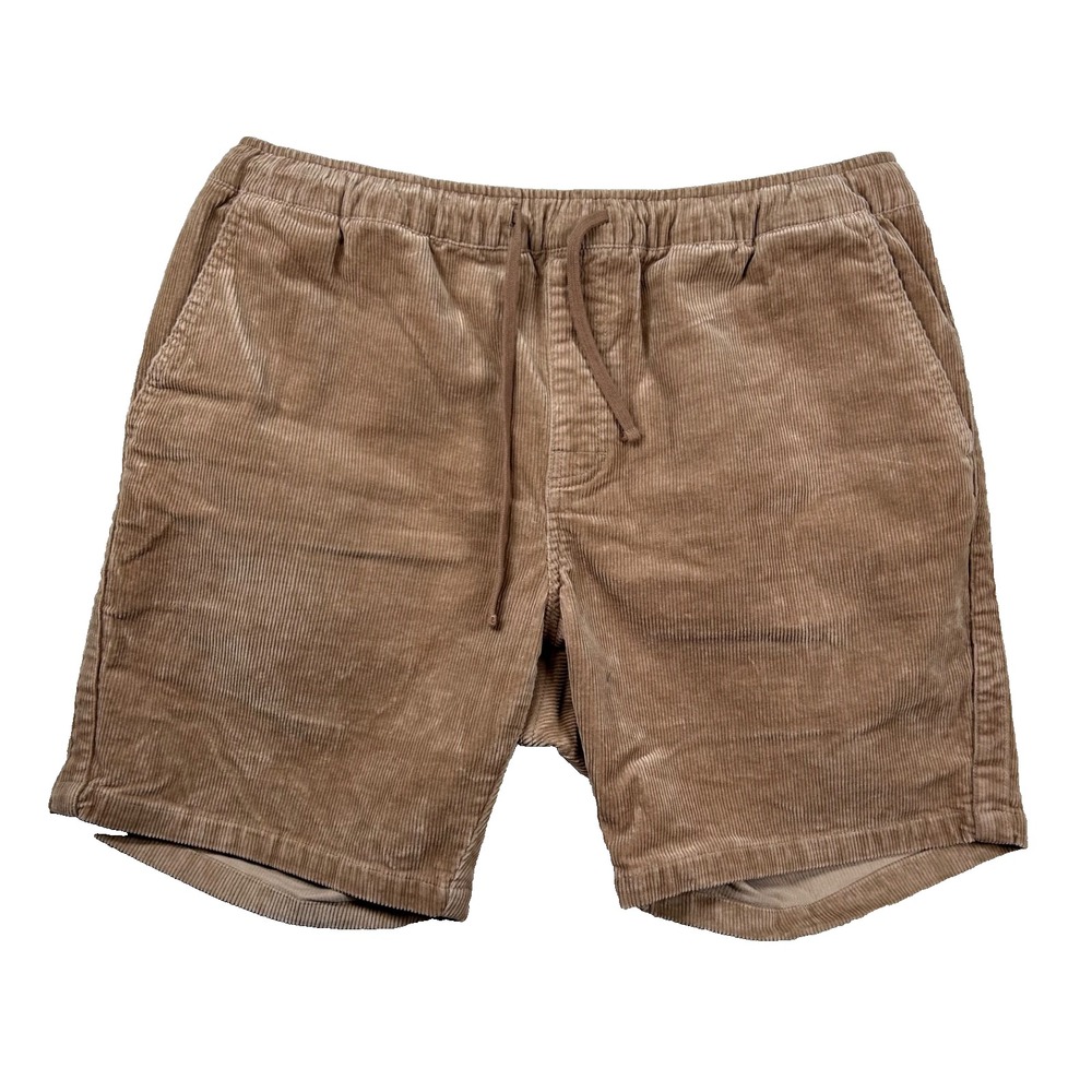 Katin Corduroy Shorts Mens XL 7" Inseam Brown Elastic Waist Drawstring Outdoor